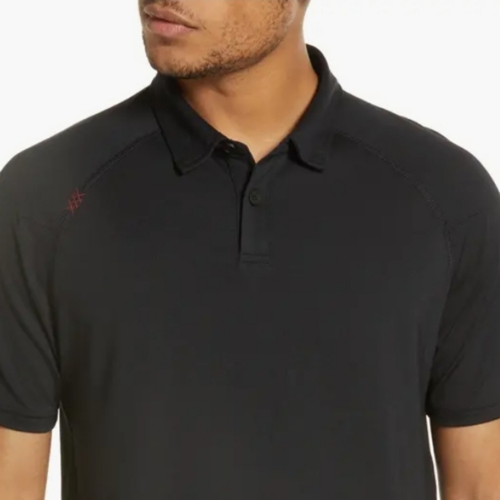 Rhone Delta Piqué Performance Polo 100040 Men's XL GRAY / BLACK Golf Preppy